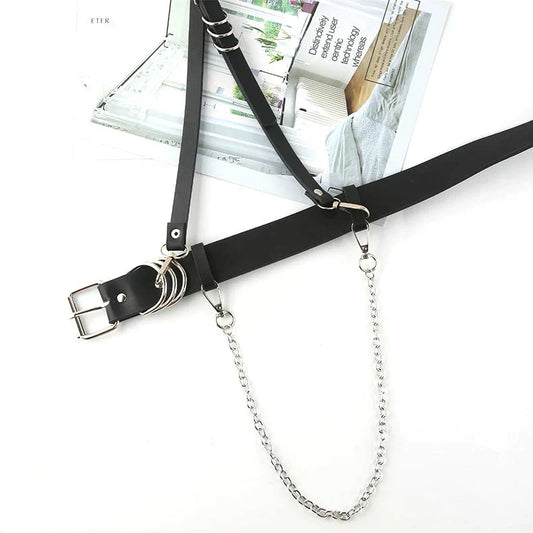 Adjustable Shoulder Strap Chain Waist Belts