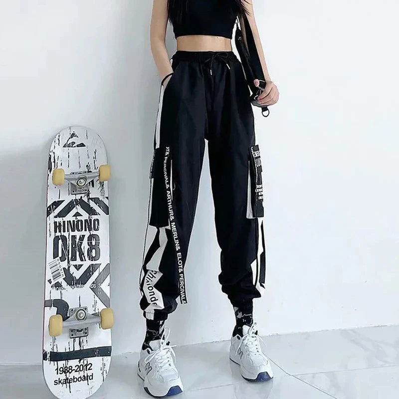 High Waist Casual Streetwear Cargos