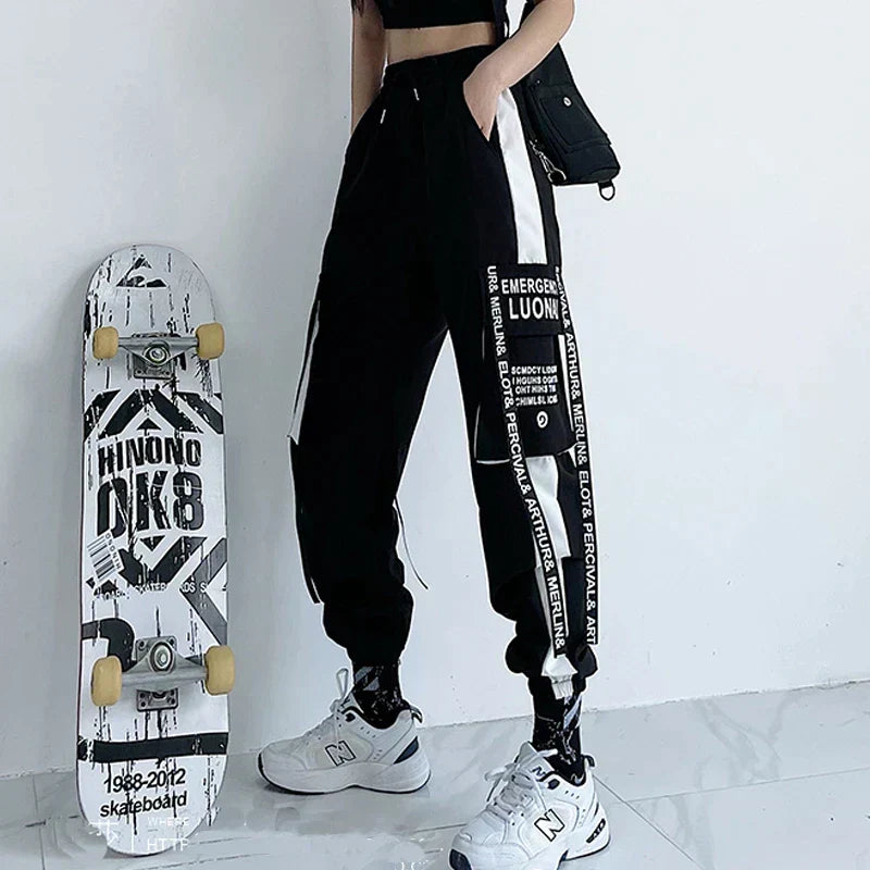 High Waist Casual Streetwear Cargos