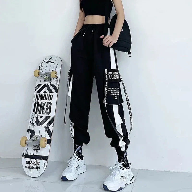 High Waist Casual Streetwear Cargos