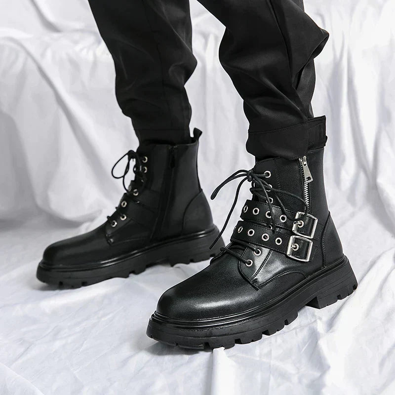 Elegant Endeavor High-top Leather VineSource Shoes