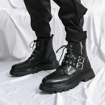 Elegant Endeavor High-top Leather VineSource Shoes