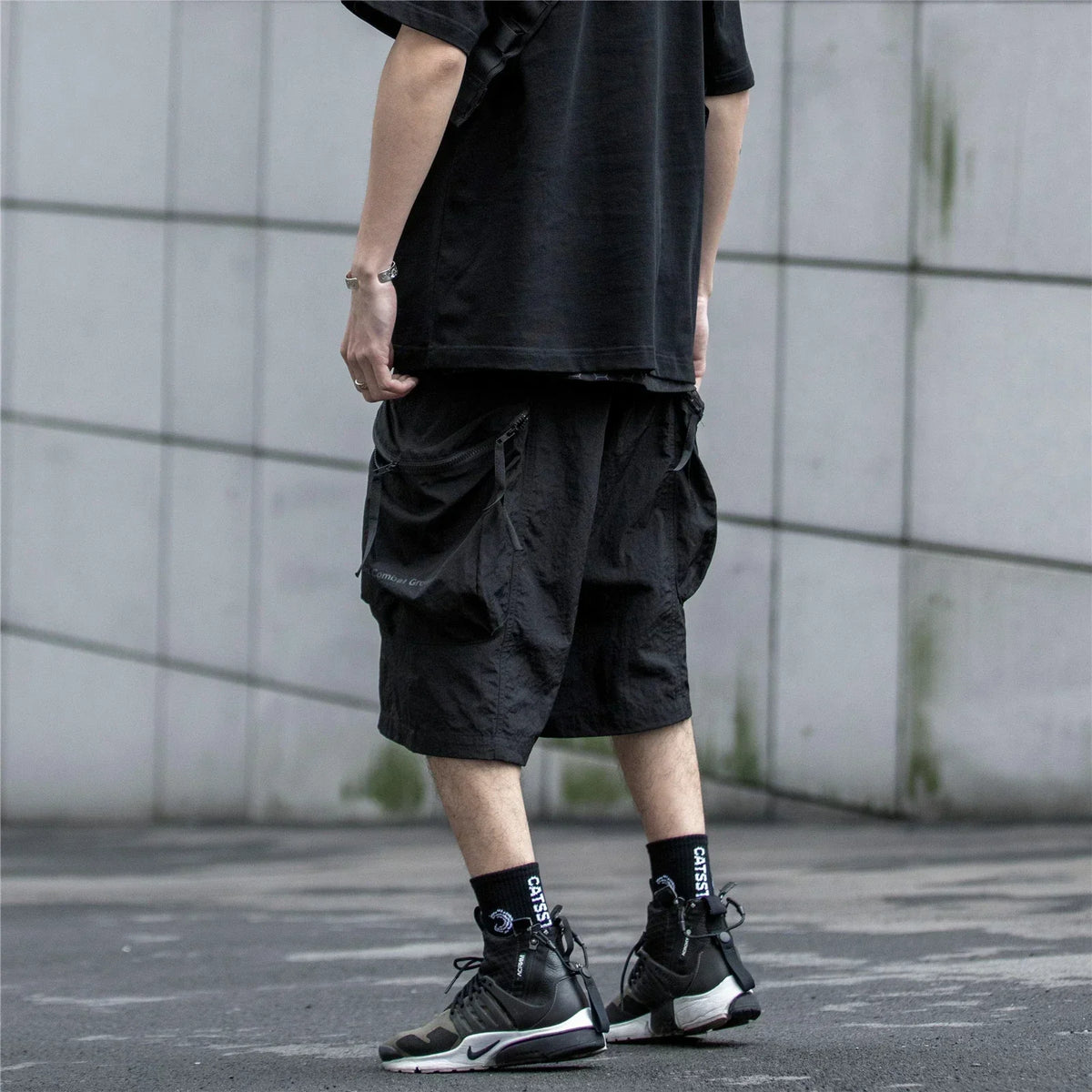 Nylon Ninja-Wear 3D MultiPocket Cargo Shorts