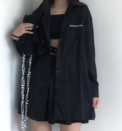 Fallen Black Stars - Womens Grunge Outfit Set