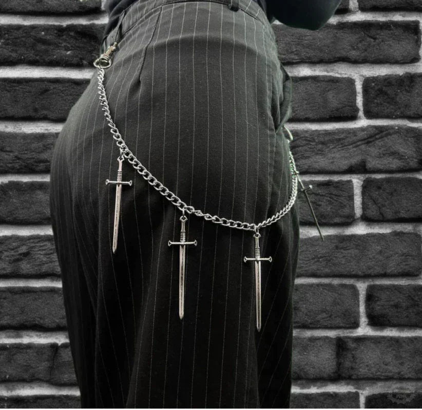 Cross Sword Waist chain
