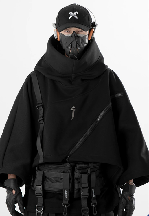 Hooded Wizard Cyberpunk Hoodie