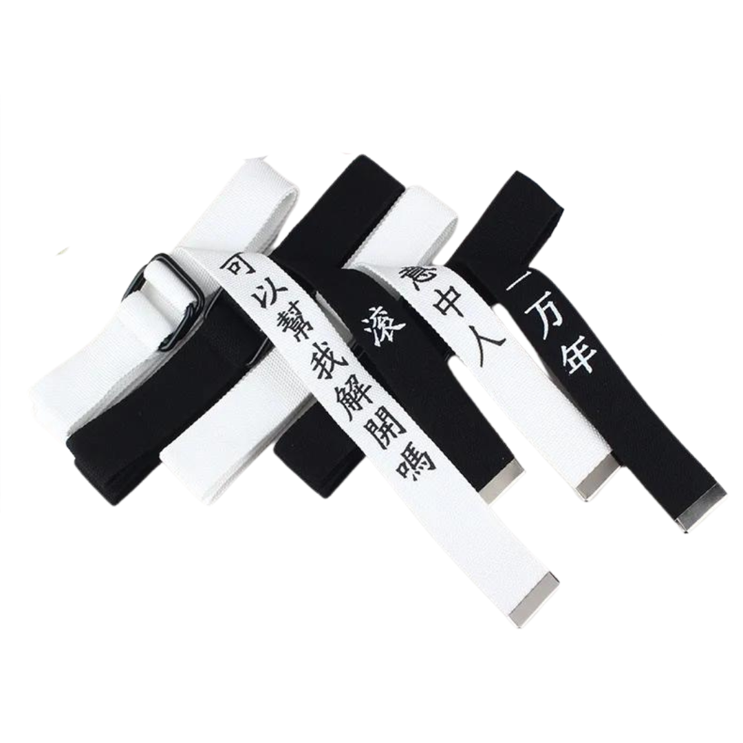 Double Buckle Nylon Harajuku Buckle Belt