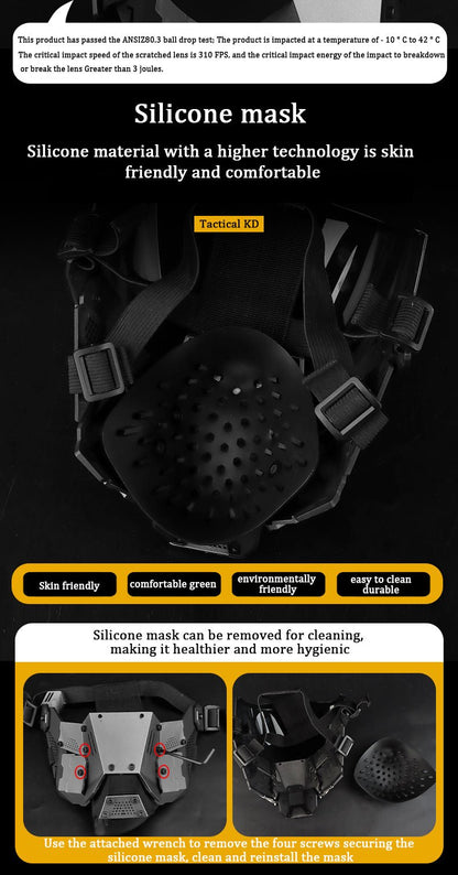 Cyberpunk Commander Wargame Mask - TechWearGiants