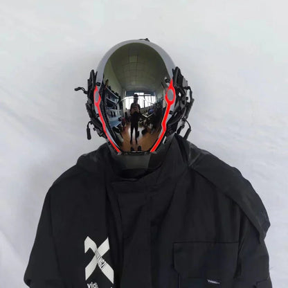 Demon Horns Cyberpunk Mask - TechWearGiants