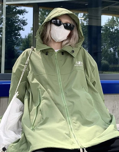 Green Goblin Oversized Windbreaker Women's Jacket - TechWearGiants