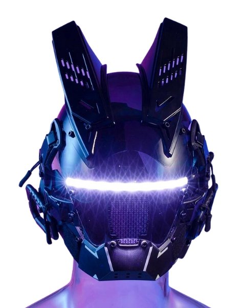Night City Festival Samurai LED Helmet - TechWearGiants