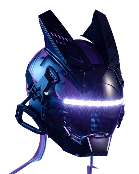 Night City Festival Samurai LED Helmet - TechWearGiants
