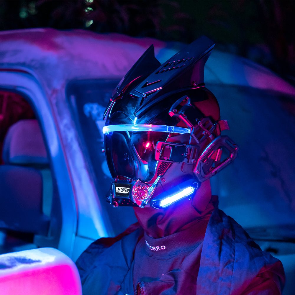 Personalized Cyberpunk Neon Helmet - TechWearGiants