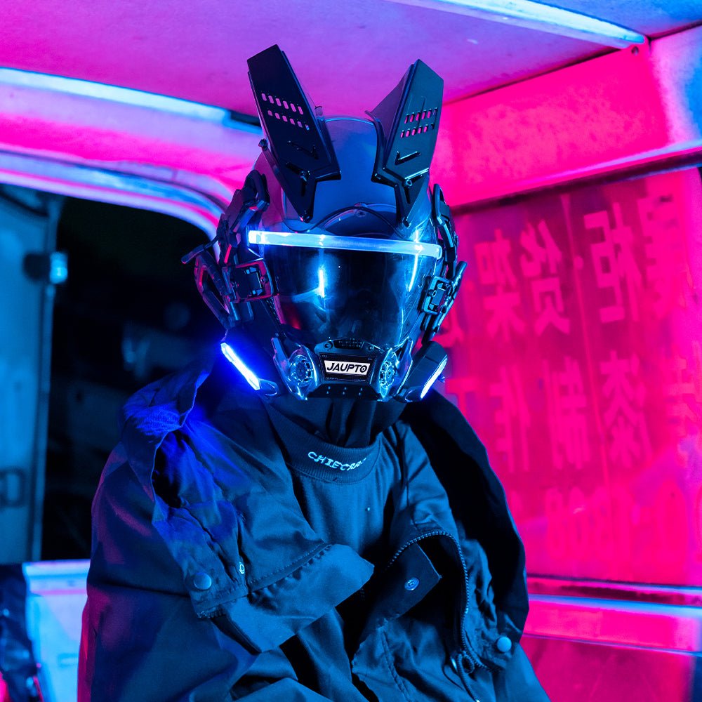 Personalized Cyberpunk Neon Helmet - TechWearGiants