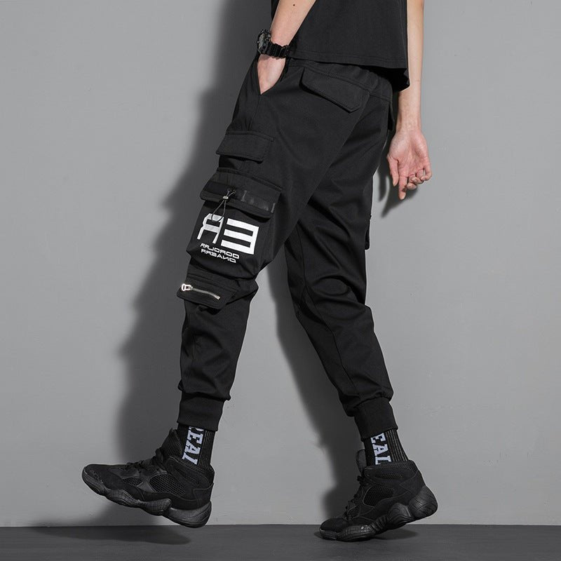 Ribbons Cargo Pants Hip Hop - TechWearGiants